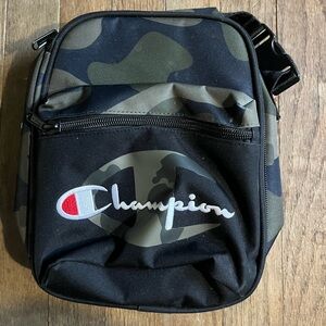 Champion Black and Green Camouflage Messenger Bag